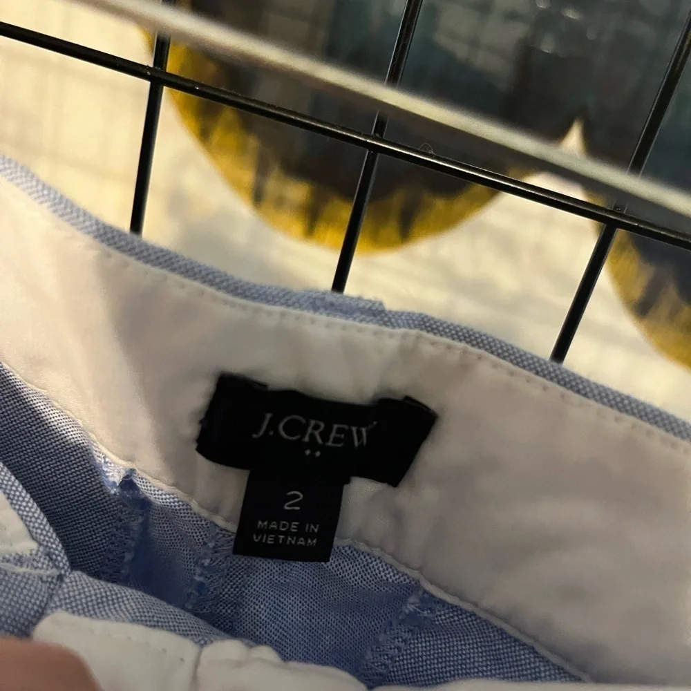 J. Crew Blue Bermuda Shorts Classic Cotton Blend